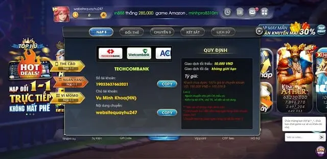 Các nhà phân phối thẻ game 88Vv cung cấp nhiều phương thức nạp tiền khác nhau - 88Vv